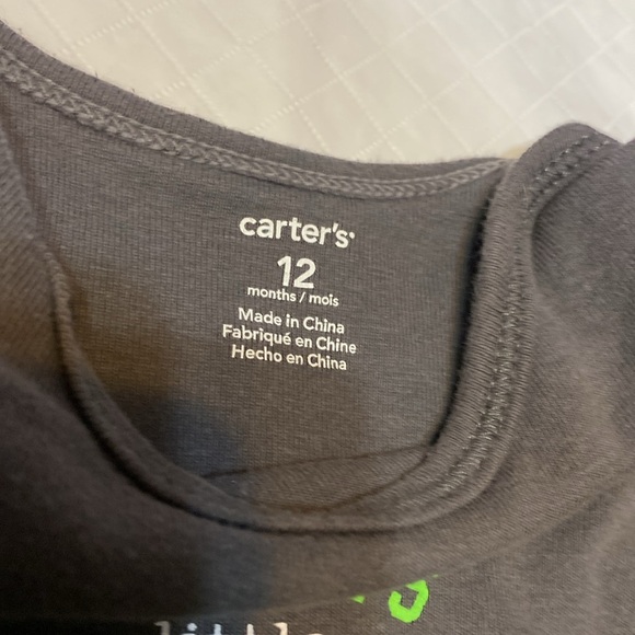 Carters infant pajamas long sleeve onesie, top and bottom mommy’s little monster - Picture 4 of 6